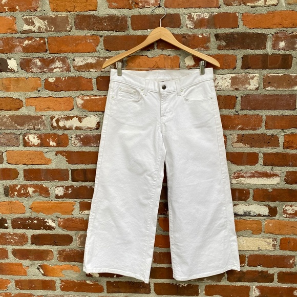 Ralph Lauren Black Label Big Pony Wide Leg Jeans White‎ Denim Size 29 - Picture 2 of 10